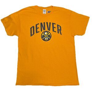 Denver Nuggets Large TShirt NBA Gold Yellow Unisex Men’s L NWT